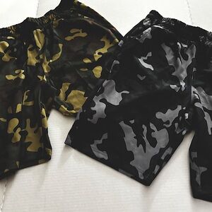 2 pairs ONBay Large NWT, camo shorts!! Elastic waistband, 8-9in inseam